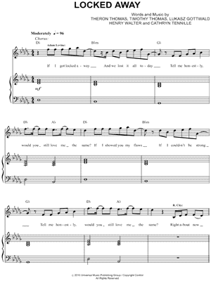 Locked Away by Rock City feat. Adam Levine - Sheet Music
