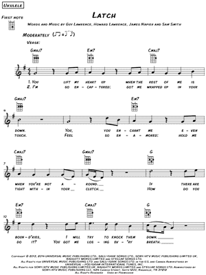 Latch by Disclosure - Sheet Music