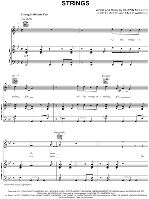 Strings by Shawn Mendes - Sheet Music