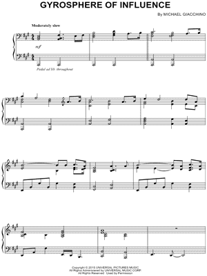 Gyrosphere of Influence from Jurassic World - Sheet Music