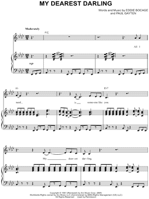 My Dearest Darling by Etta James - Sheet Music