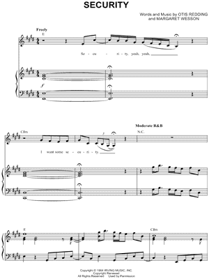 Security by Etta James - Sheet Music