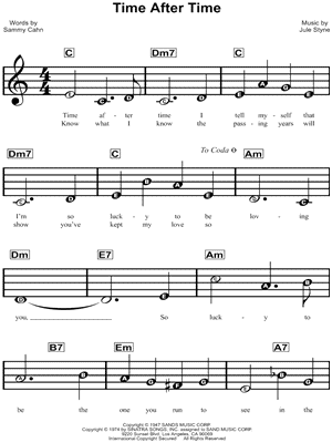 Time After Time by Jule Styne - Sheet Music