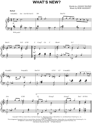What's New? by Bob Haggart - Sheet Music