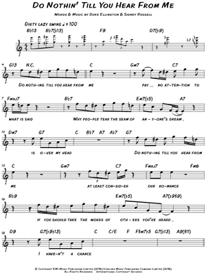 Do Nothin' Till You Hear From Me