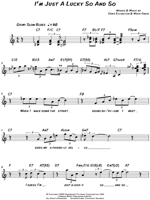 I'm Just a Lucky So and So by Diana Krall - Sheet Music