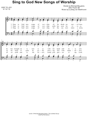Sing to God new songs of worship