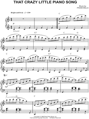 That Crazy Little Piano Song by Frank Mills - Sheet Music