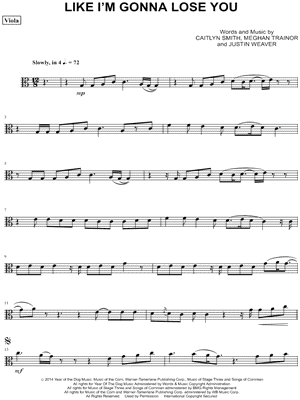 Like I'm Gonna Lose You - Viola