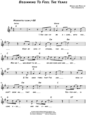 Beginning to Feel the Years