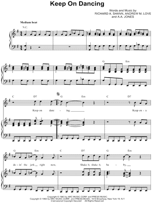 Keep On Dancing by The Gentrys - Sheet Music