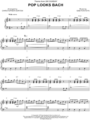 Pop Looks Bach from Ski Sunday - Sheet Music