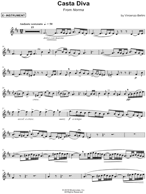 Casta Diva - Eb Instrument