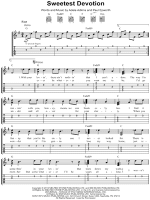 Sweetest Devotion by Adele - Sheet Music
