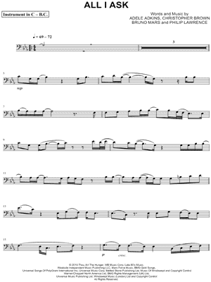 All I Ask - Bass Clef Instrument