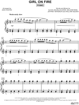 Girl On Fire by Alicia Keys - Sheet Music