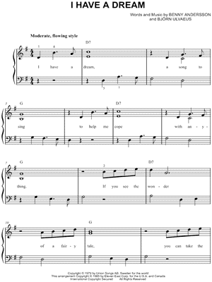 I Have a Dream by Richard Clayderman - Sheet Music