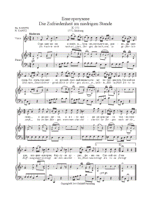 Die Zufriedenheit im niedrigen Stande