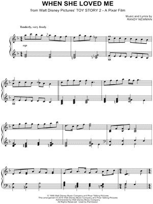 When She Loved Me [jazz version] by Sarah McLachlan - Sheet Music