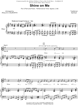 Shine on Me by Rollo Dilworth - Sheet Music
