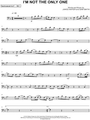 I'm Not the Only One - Bass Clef Instrument