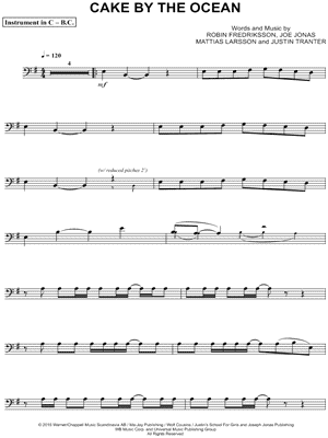 Cake by the Ocean - Bass Clef Instrument