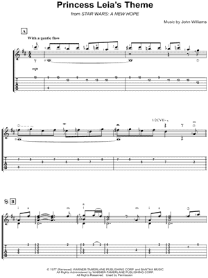 Princess Leia's Theme from Star Wars - Sheet Music