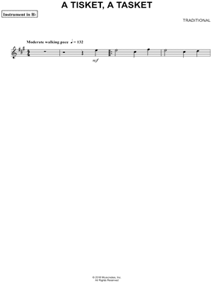 A Tisket, a Tasket - Bb Instrument