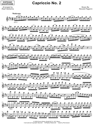 Capriccio No. 2 by Niccolò Paganini - Sheet Music
