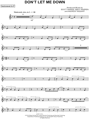 Don't Let Me Down - F Instrument