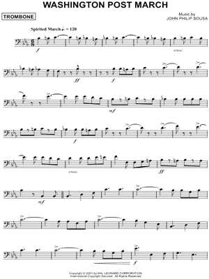 Washington Post March by John Philip Sousa - Sheet Music
