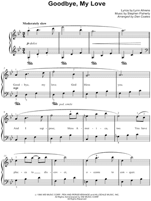 Goodbye, My Love from Ragtime: The Musical - Sheet Music