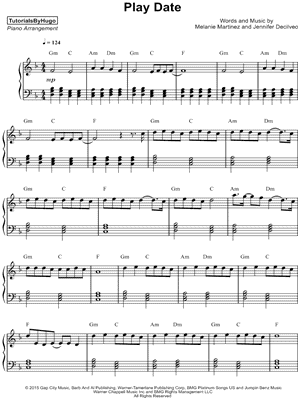 Play Date by TutorialsByHugo - Sheet Music