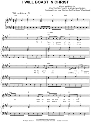 I Will Boast in Christ by Hillsong Worship - Sheet Music