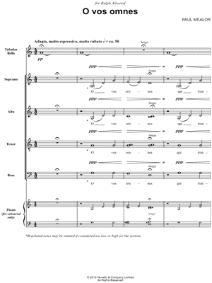 O Vos Omnes by Paul Mealor - Sheet Music