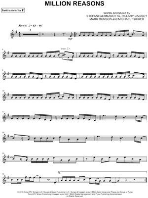 Million Reasons - F Instrument