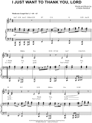 I Just Want to Thank You, Lord