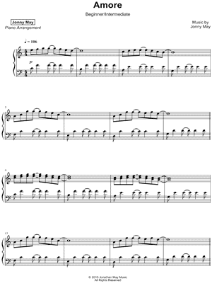 Amore by Jonny May - Sheet Music