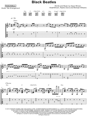 Black Beatles by Kelly Valleau - Sheet Music
