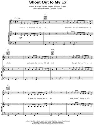 Shout Out to My Ex by Little Mix - Sheet Music
