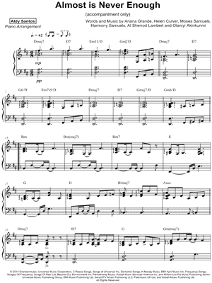 Almost is Never Enough [accompaniment only]