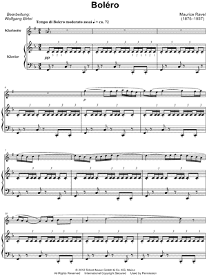 Bolero - Clarinet & Piano