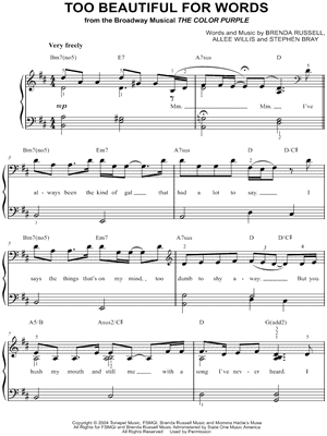 Too Beautiful For Words