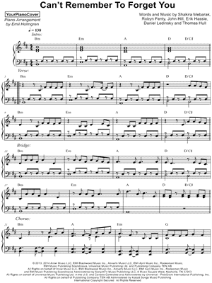 Can't Remember To Forget You