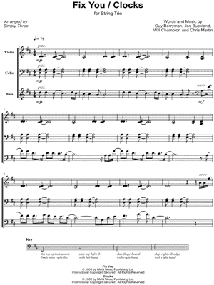 Fix You / Clocks - String Trio