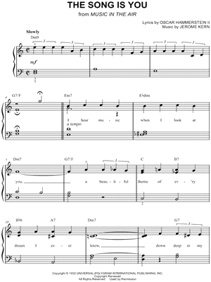 The Song Is You from Music In The Air - Sheet Music