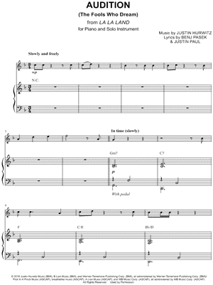 Audition (The Fools Who Dream) - Piano Accompaniment