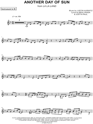 Another Day of Sun - Bb Instrument