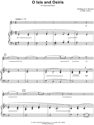 O Isis and Osiris - Flute & Piano from The Magic Flute (Die Zauberflöte) - Sheet Music
