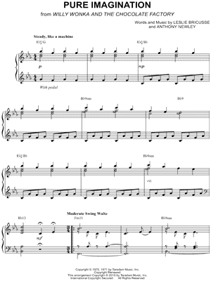 Pure Imagination from Willy Wonka & the Chocolate Factory - Sheet Music